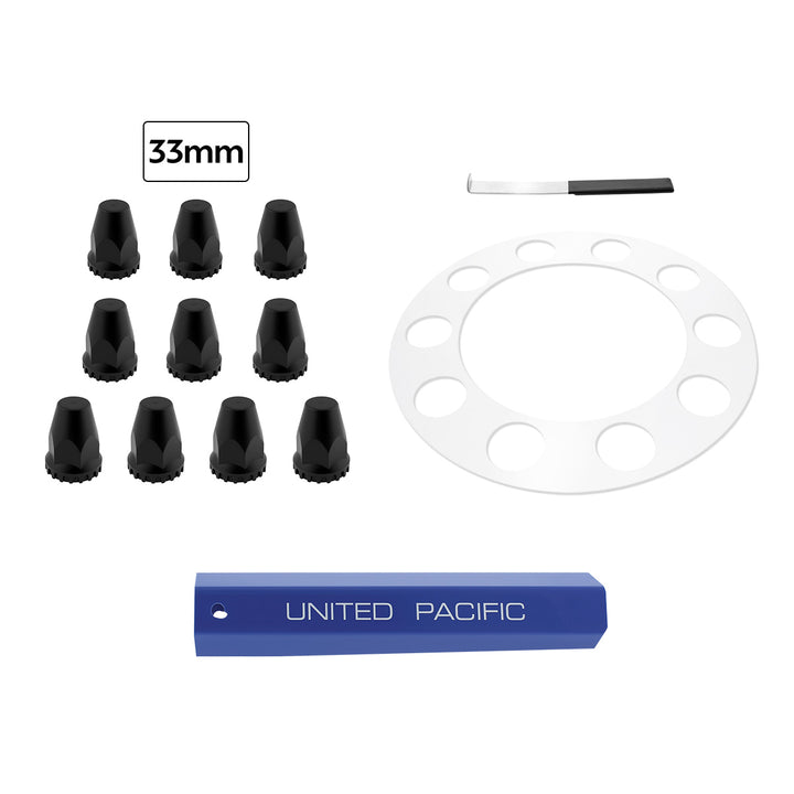 Aero Full-Moon Rear Axle Cover Kit - Matte Black