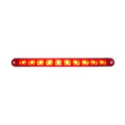 10 LED 9" Split Turn Function Light Bar With Bezel - Red LED/Red Lens