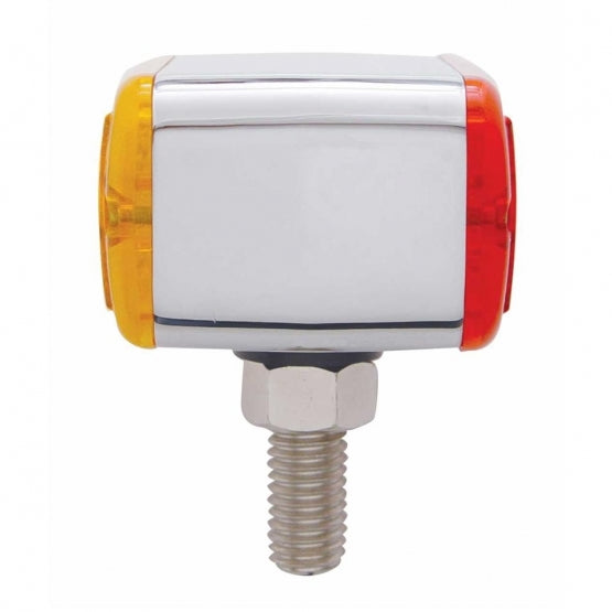 6 LED Double Face Light - T-Mount - Amber & Red LED/Amber & Red Lens