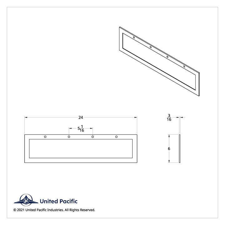 24" X 6" Rubber Quarter Fender Top Mud Flap