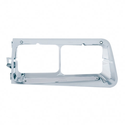 14 LED Headlight Bezel For 1989-2009 Freightliner FLD - Passenger - Amber LED/Chrome Lens