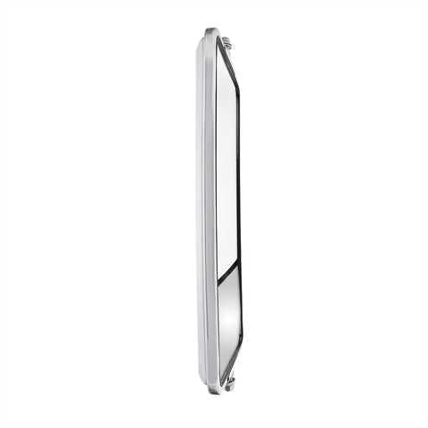 7" X 16" 430 Stainless Steel West Coast Style Mirror With Convex Lower Mirror - Non Heated