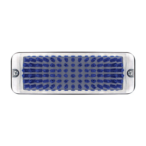 Stainless Shoe/Boot Scraper With Nylon Brush - Blue Brush