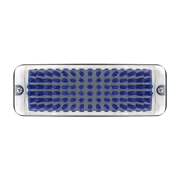Stainless Shoe/Boot Scraper With Nylon Brush - Blue Brush
