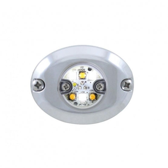 6 LED 1" Warning Light - Split Color