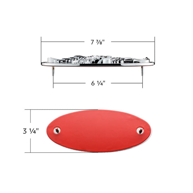 Chrome Die Cast Oval Emblem - 3D Eagle