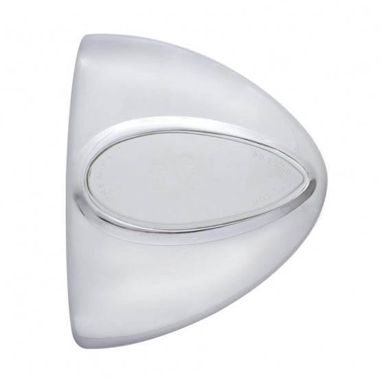 39 LED Teardrop Headlight Turn Signal Light Cover For Peterbilt - Amber LED/Chrome Lens