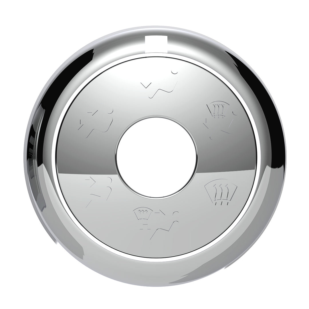 Chrome Plastic A/C Control 6-Piece Dial Covers For 2018-2023 Freightliner Cascadia