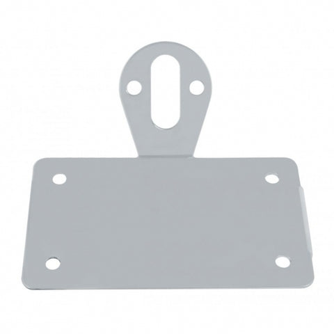 Bobber Style Horizontal Side Mount License Plate & Light Bracket For Motorcycle