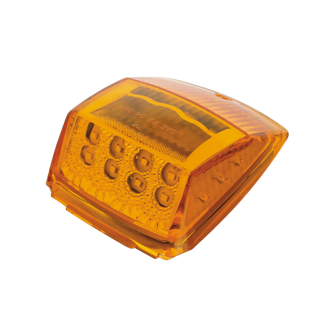 17 LED Reflector Square Cab Light - Amber LED/Amber Lens
