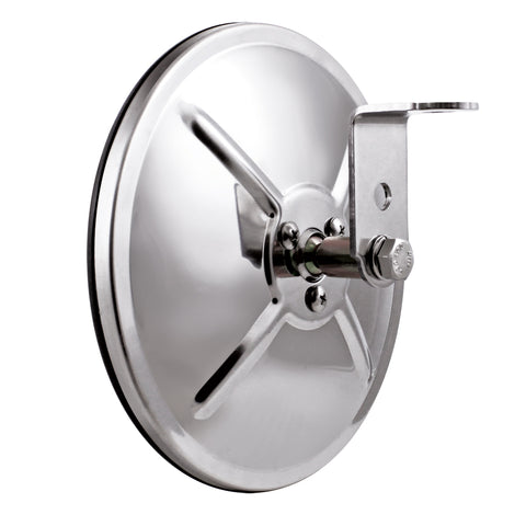 6" 430 Stainless Steel 320R Convex Mirror - Centered Mounting Stud