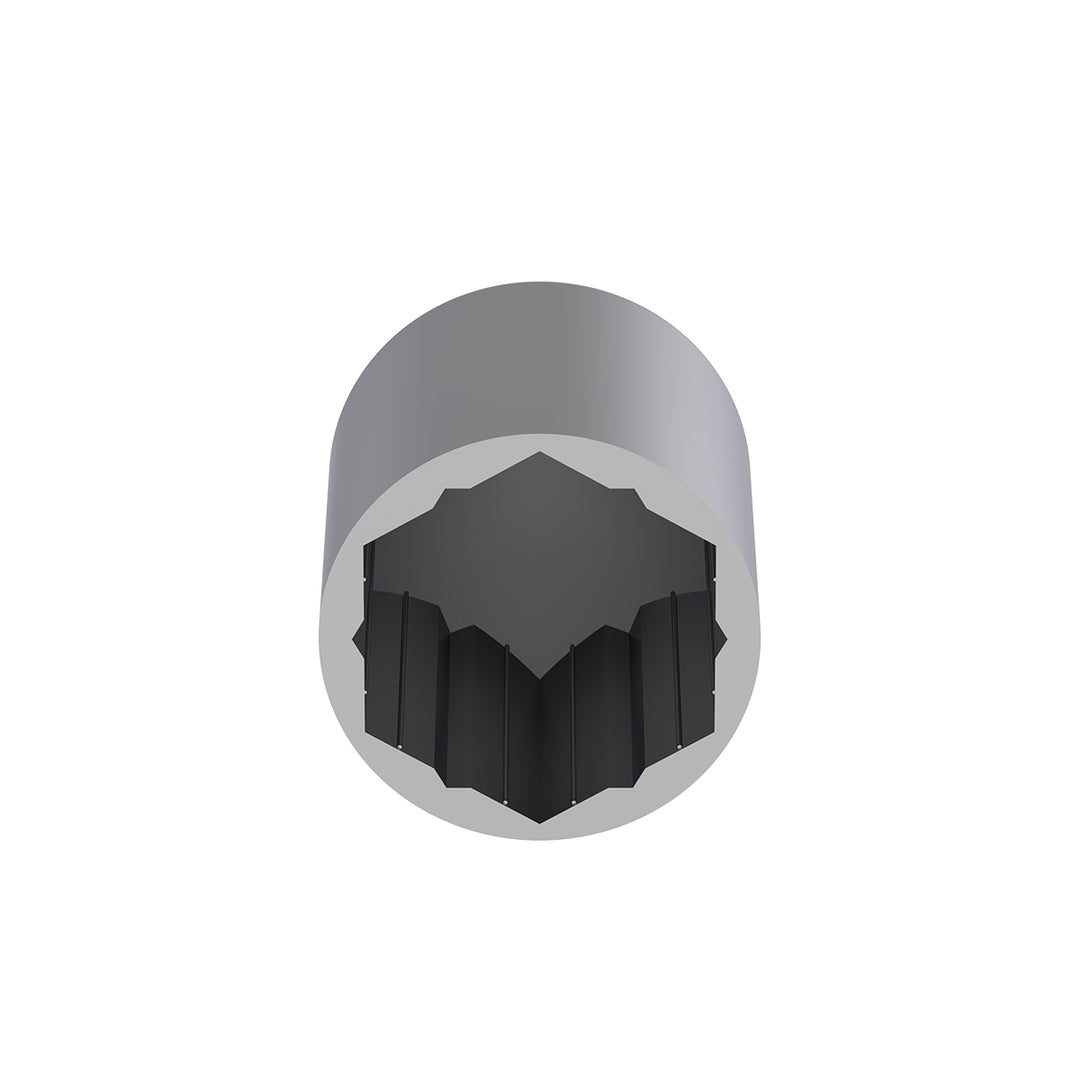 1-1/8" x 2-13/16" Chrome Plastic Spike Nut Covers - Push-On (Color Box Of 10)