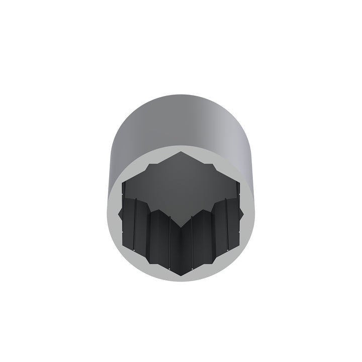 1-1/8" x 2-13/16" Chrome Plastic Spike Nut Covers - Push-On (Color Box Of 10)