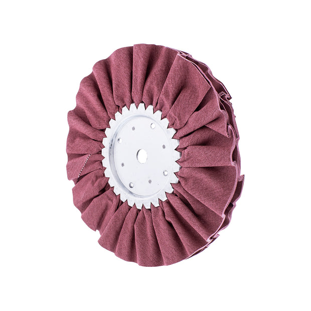 8" Red Treated Airway Buff - 5/8" & 1/2" Arbor