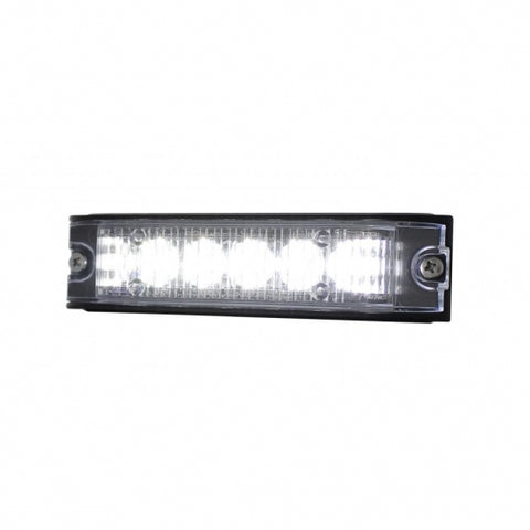 6 High Power LED Low Profile Warning Lighthead - White LED