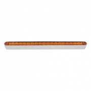 19 LED 12" Reflector Turn Signal Light Bar With Bezel - Amber LED/Amber Lens