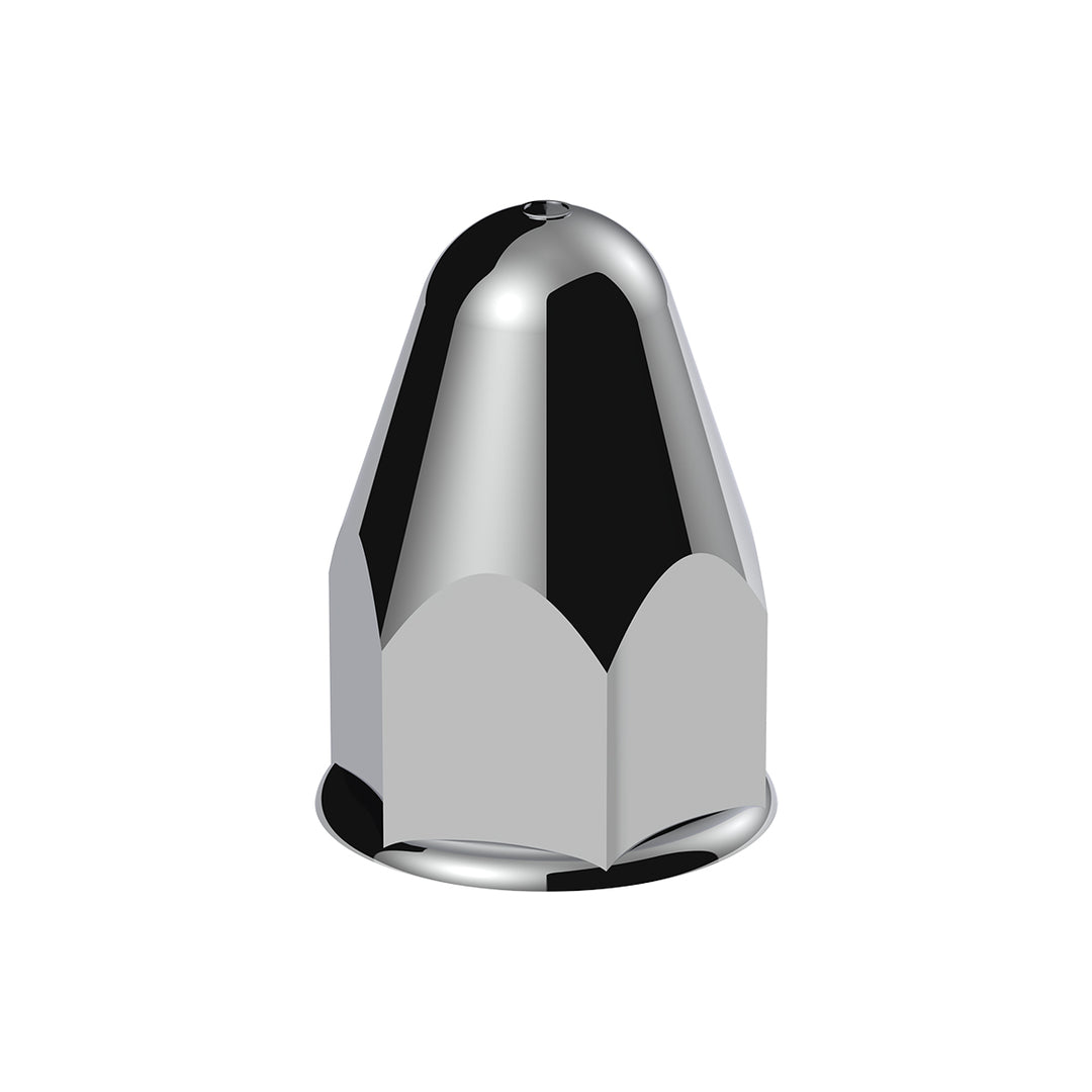 1-1/2" X 2-3/4" Chrome Plastic Bullet Nut Covers - Push-On (Color Box of 20)