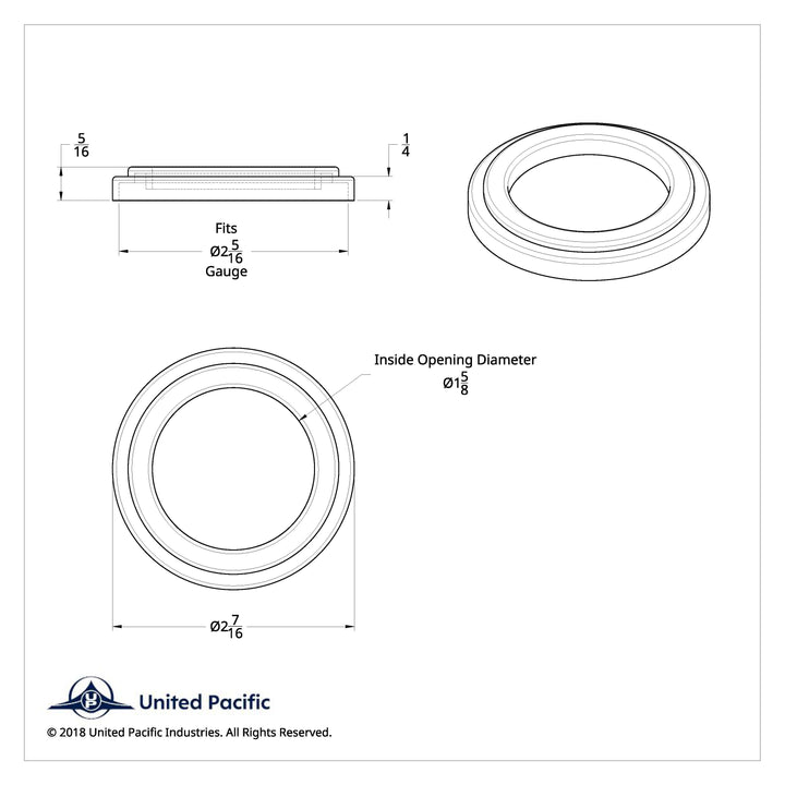 Chrome Plastic Small Gauge Bezel Without Visor For Freightliner