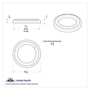 Chrome Plastic Small Gauge Bezel Without Visor For Freightliner