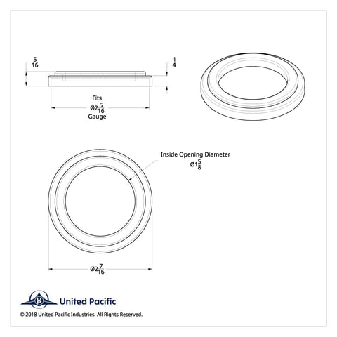 Chrome Plastic Small Gauge Bezel Without Visor For Freightliner