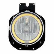 Crystal Headlight With Amber LED Halo Ring For 1996-2005 Freightliner Century