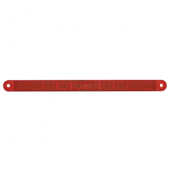 10 LED 9" Light Bar (Stop, Turn &amp; Tail) - Red LED/Red Lens
