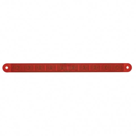 10 LED 9" Light Bar (Stop, Turn & Tail) - Red LED/Red Lens