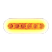 22 LED 6" Oval GloLight (Turn Signal) - Amber LED/Clear Lens