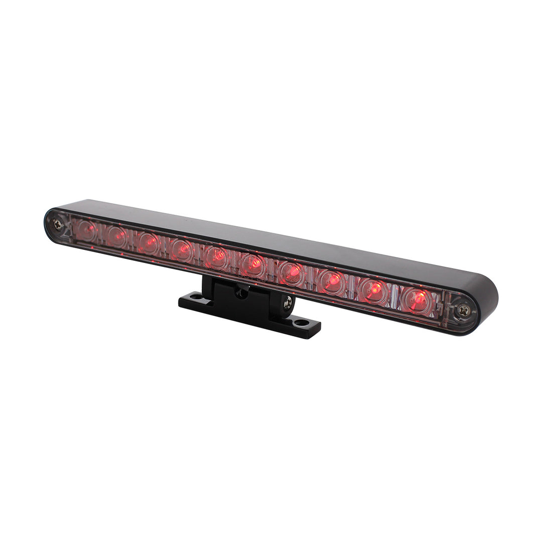 10 LED Dual Function 3rd Brake Light With Black Swivel Pedestal Base - Red LED/Clear Lens