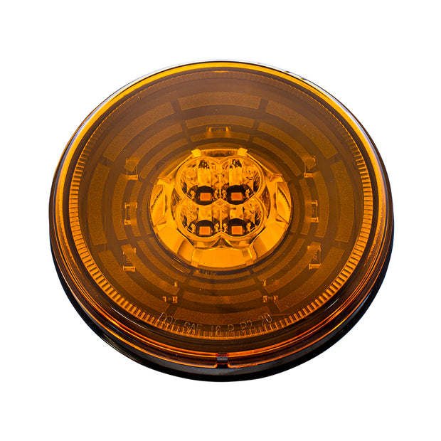 13 LED 4" Round Abyss Light (Turn Signal) - Amber LED/Amber Lens