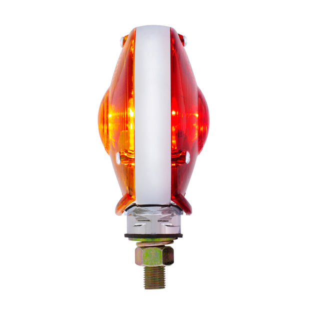 Double Face Turn Signal Light With 1156 Bulb - Amber & Red Lens