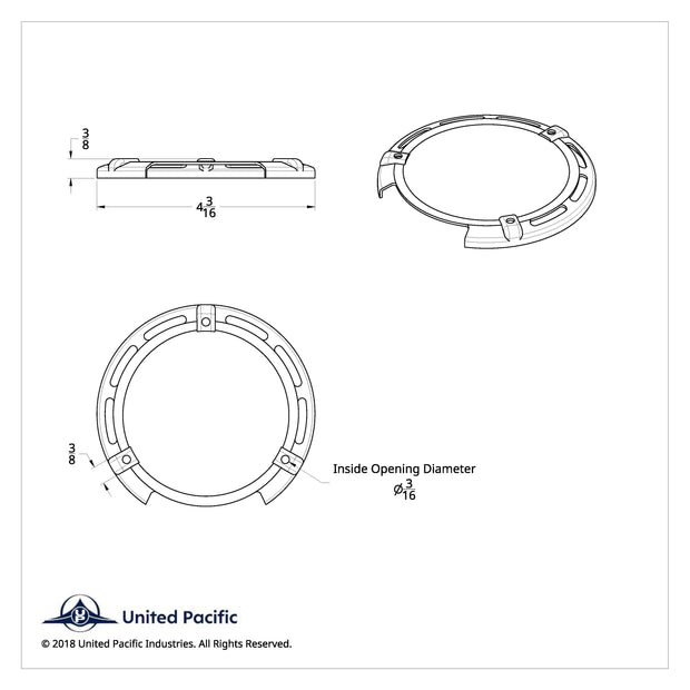 Round Turn Signal Light Bezel