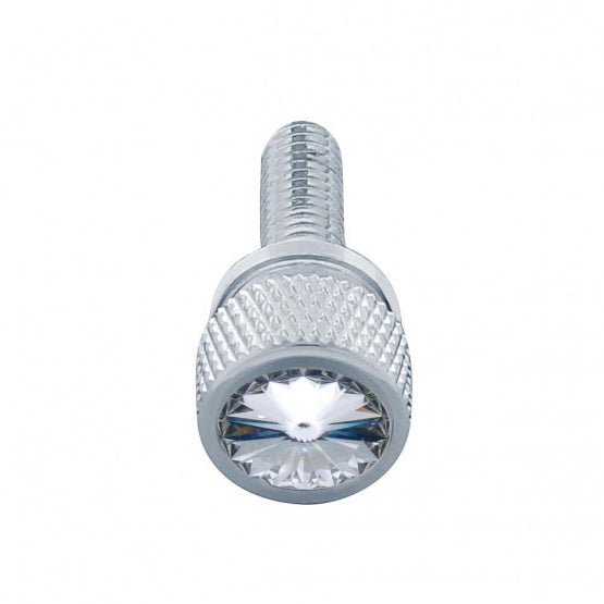 3/4" Short M6-1.0 Dash Screw For Kenworth - Clear Crystal (12-Pack)