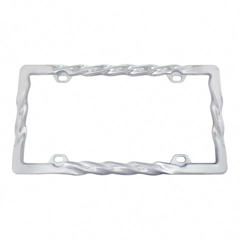 Chrome Twist License Plate Frame