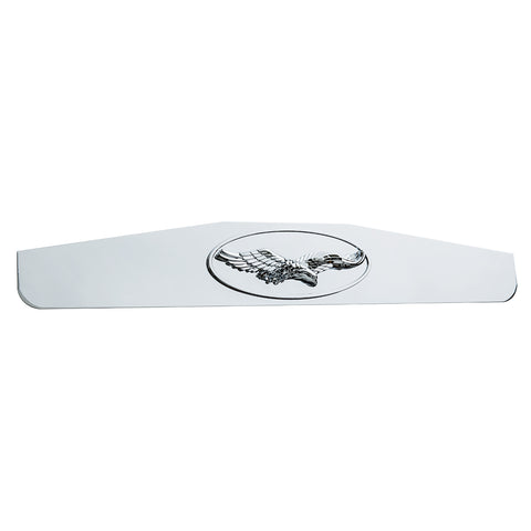 4" x 24" Chrome Bottom Mud Flap Weight With Oval Cast Eagle Emblem
