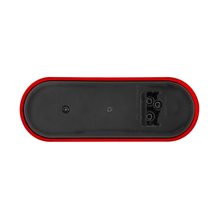 3 LED 6" Oval Light (Stop, Turn, &amp; Tail)- Red LED/Red Lens
