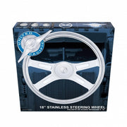 18" Stainless Steel 4 Spoke Steering Wheel
