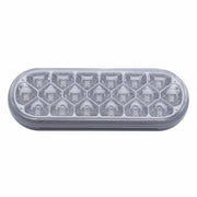 3-3/4" Bolt Pattern SS Spring Loaded Bar With 6" Oval 19 LED Lights -Red LED/Clear Lens (Pair)