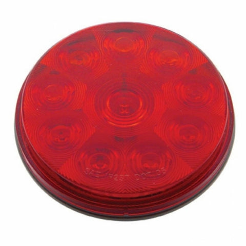 3-3/4" Bolt Pattern Deluxe SS Spring Loaded Bar W/6X 10 LED 4" Lights & Visors -Red LED & Lens (Pair)