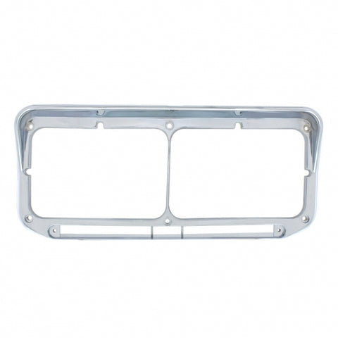 Rectangular Dual Headlight Bezel With Visor - LED Cutout