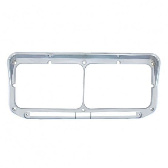 Rectangular Dual Headlight Bezel With Visor - LED Cutout