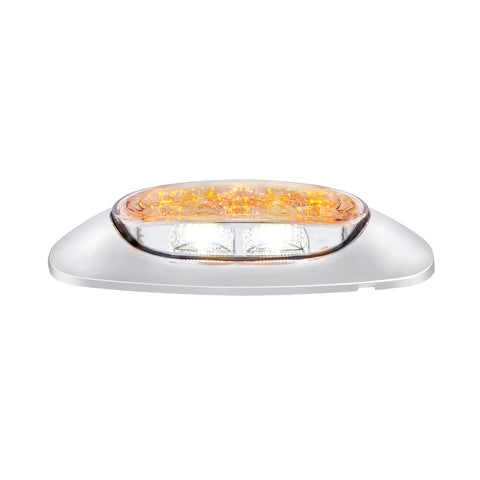 5 LED Reflector Light (Auxiliary/Utility) With Side Ditch Light - Amber LED/Clear Lens (Card)
