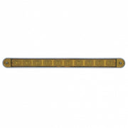 10 LED 9" Turn Signal Light Bar With Bezel - Amber LED/Amber Lens