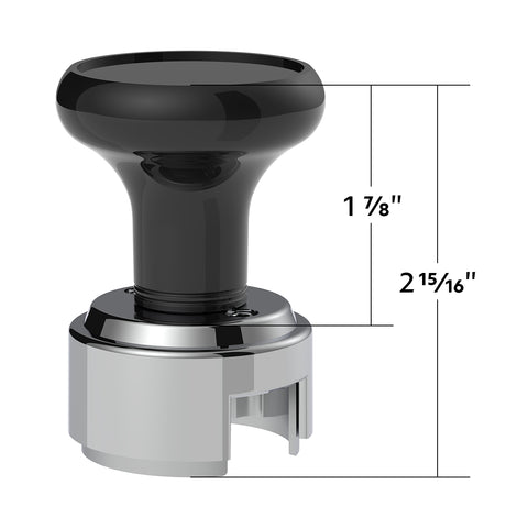Thread-On Gearshift Knob & Adapter For Eaton Fuller Style 13/15/18 Shifter - Black