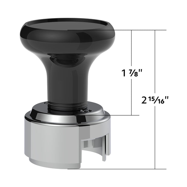 Thread-On Gearshift Knob & Adapter For Eaton Fuller Style 13/15/18 Shifter - Black