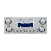 SS Rear Center Panel With 4X 7 LED 4" Reflector Lights & 6X 9 LED 2" Lights & Visors -Red LED/Clear Lens