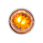 Star-Burst Glass Watermelon Light Flush Mount Kit-Amber LED/Amber Lens