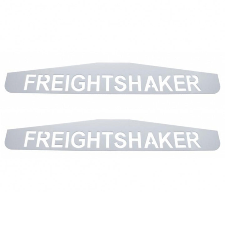 4" X 24" Chrome Freightshaker Bottom Mud Flap Plate - Welded Stud (Card of 2)