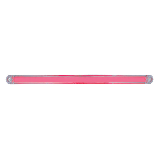 24 LED Dual Function 12" GloLight Bar With Bezel - Red LED/Clear Lens