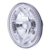 7" Crystal Headlight With 34 White LED Position Light